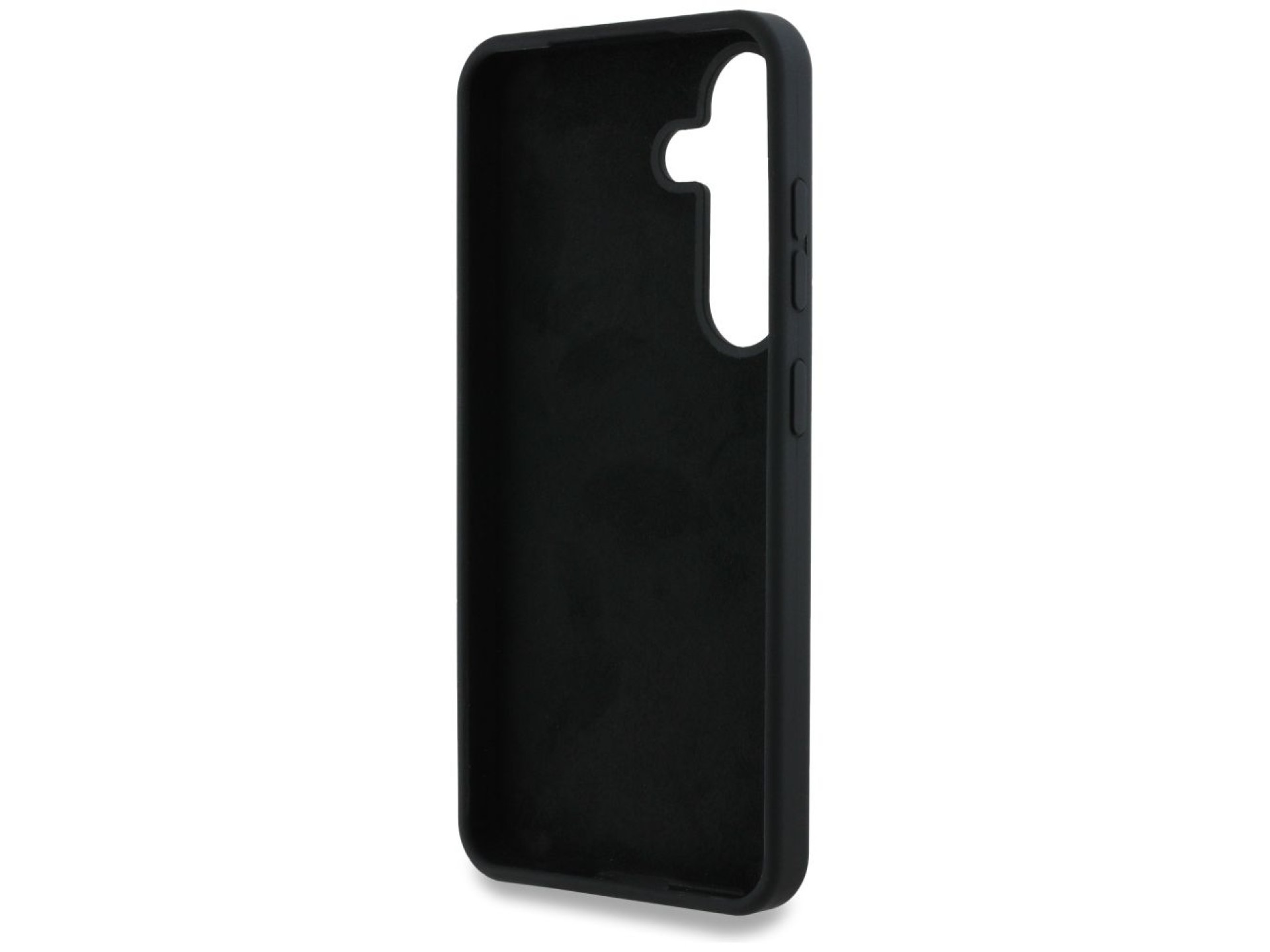 Capa Guess de silicone com logotipo 4G grande na parte inferior para Samsung Galaxy S25 - preta