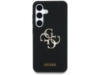 Capa Guess de silicone com logotipo 4G grande na parte inferior para Samsung Galaxy S25 - preta Capa Guess de silicone com logotipo 4G grande na parte inferior para Samsung Galaxy S25 - preta
