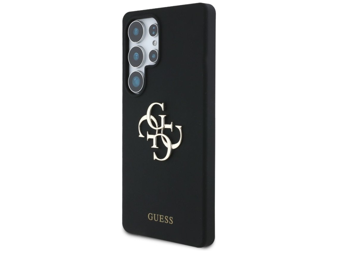 Capa Guess de silicone com logotipo 4G grande na parte inferior para Samsung Galaxy S25 Ultra - pret