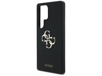 Capa Guess de silicone com logotipo 4G grande na parte inferior para Samsung Galaxy S25 Ultra - pret Capa Guess de silicone com logotipo 4G grande na parte inferior para Samsung Galaxy S25 Ultra - pret