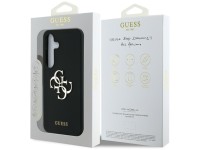 Capa Guess de silicone com logotipo 4G grande na parte inferior para Samsung Galaxy S25 - preta Capa Guess de silicone com logotipo 4G grande na parte inferior para Samsung Galaxy S25 - preta