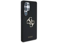 Capa Guess de silicone com logotipo 4G grande na parte inferior para Samsung Galaxy S25 Ultra - pret Capa Guess de silicone com logotipo 4G grande na parte inferior para Samsung Galaxy S25 Ultra - pret