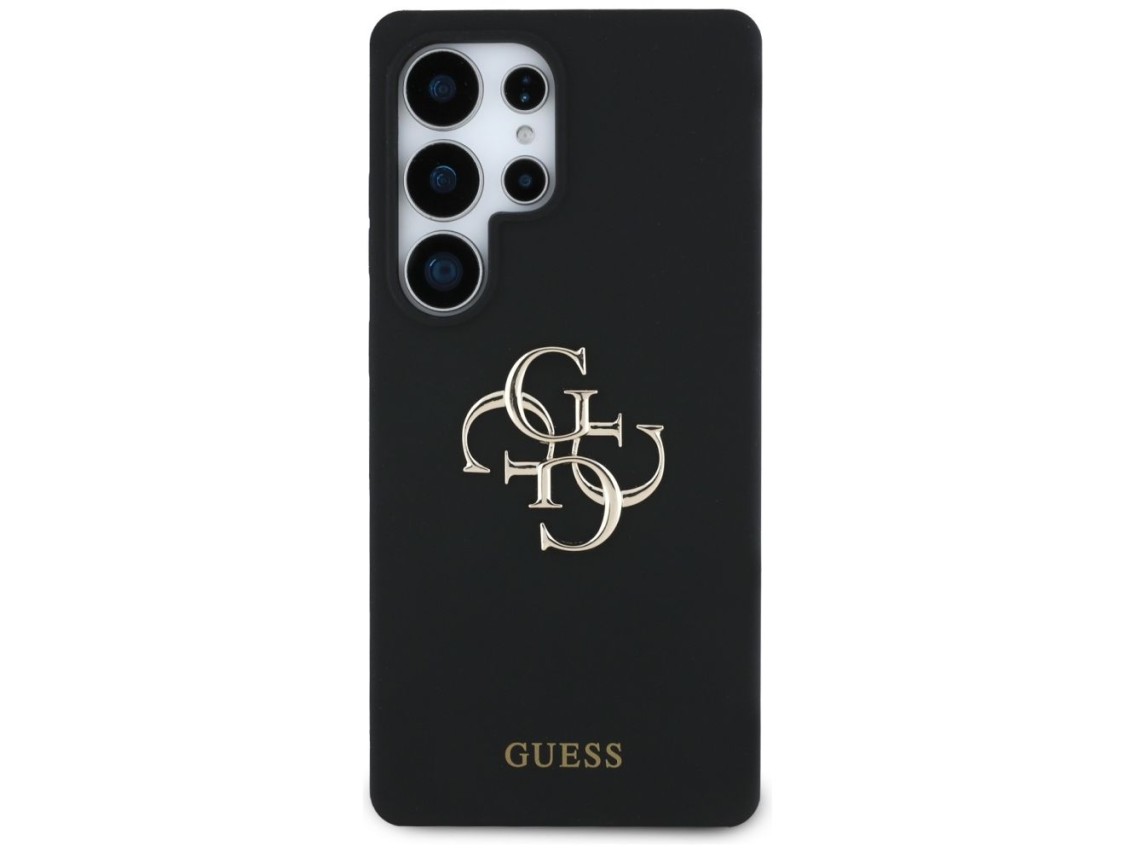 Capa Guess de silicone com logotipo 4G grande na parte inferior para Samsung Galaxy S25 Ultra - pret
