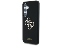 Capa Guess de silicone com logotipo 4G grande na parte inferior para Samsung Galaxy S25 - preta Capa Guess de silicone com logotipo 4G grande na parte inferior para Samsung Galaxy S25 - preta