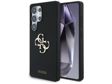 Guess Silicone Big 4G Logo Bottom Script case for Samsung Galaxy S25 Ultra - black Guess Silicone Big 4G Logo Bottom Script case for Samsung Galaxy S25 Ultra - black