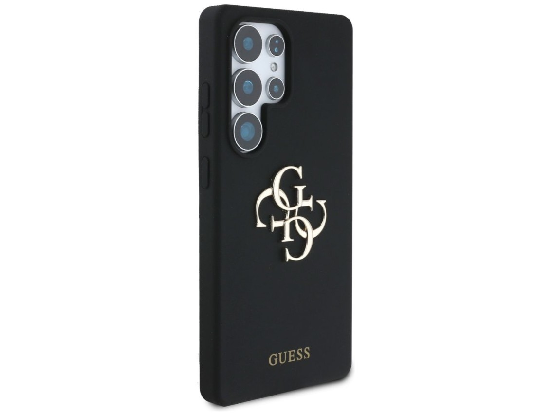 Capa Guess de silicone com logotipo 4G grande na parte inferior para Samsung Galaxy S25 Ultra - pret