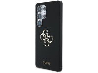 Capa Guess de silicone com logotipo 4G grande na parte inferior para Samsung Galaxy S25 Ultra - pret Capa Guess de silicone com logotipo 4G grande na parte inferior para Samsung Galaxy S25 Ultra - pret