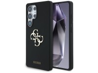 Capa Guess de silicone com logotipo 4G grande na parte inferior para Samsung Galaxy S25 Ultra - pret Capa Guess de silicone com logotipo 4G grande na parte inferior para Samsung Galaxy S25 Ultra - pret