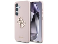 Capa de silicone Guess com logo 4G grande na parte inferior para Samsung Galaxy S25 - Rosa Capa de silicone Guess com logo 4G grande na parte inferior para Samsung Galaxy S25 - Rosa