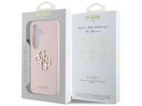 Capa de silicone Guess com logo 4G grande na parte inferior para Samsung Galaxy S25 - Rosa Capa de silicone Guess com logo 4G grande na parte inferior para Samsung Galaxy S25 - Rosa