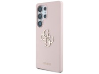 Guess Silicone Big 4G Logo Bottom Script Case for Samsung Galaxy S25 Ultra - Pink Guess Silicone Big 4G Logo Bottom Script Case for Samsung Galaxy S25 Ultra - Pink