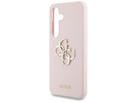Capa de silicone Guess com logo 4G grande na parte inferior para Samsung Galaxy S25 - Rosa Capa de silicone Guess com logo 4G grande na parte inferior para Samsung Galaxy S25 - Rosa