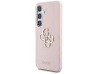 Capa de silicone Guess com logo 4G grande na parte inferior para Samsung Galaxy S25 - Rosa Capa de silicone Guess com logo 4G grande na parte inferior para Samsung Galaxy S25 - Rosa
