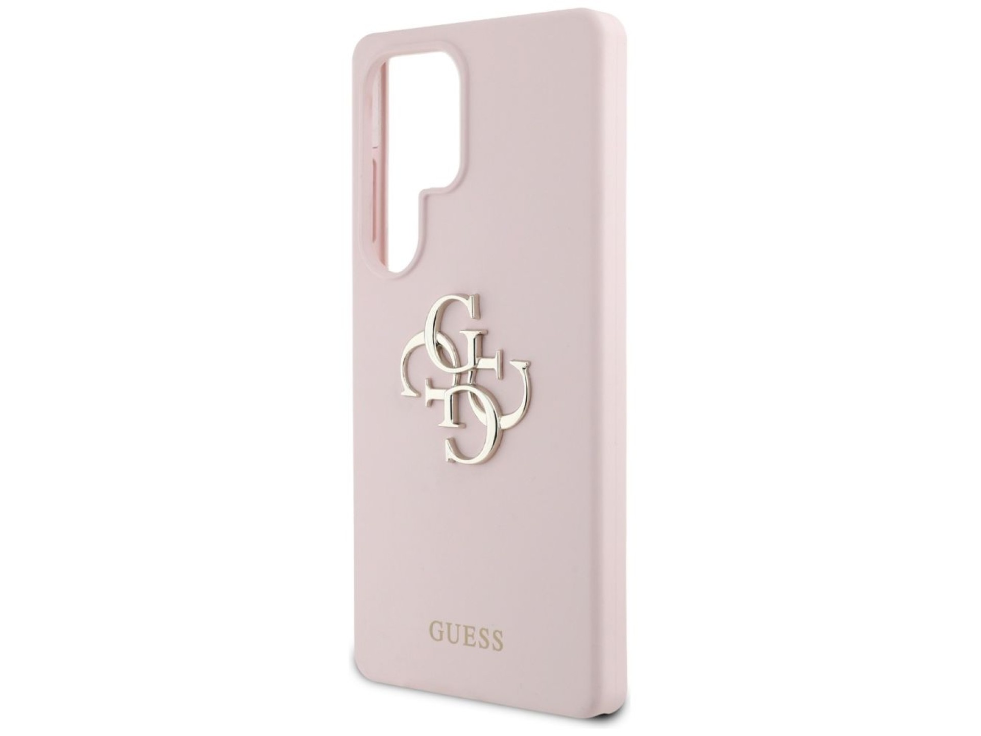 Guess Silicone Big 4G Logo Bottom Script Case for Samsung Galaxy S25 Ultra - Pink