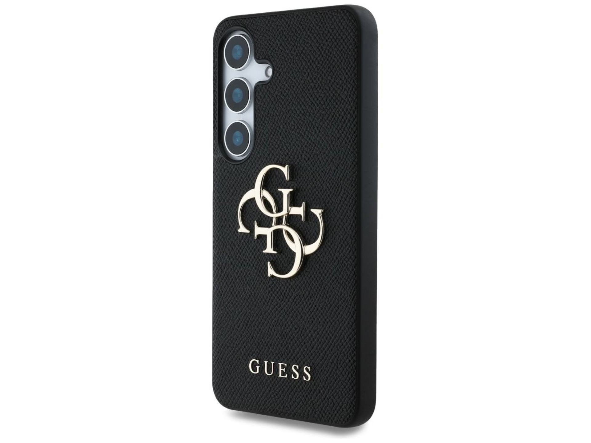 Funda Guess Grained Big 4G Logo Small Classic Logo para Samsung Galaxy S25 negra