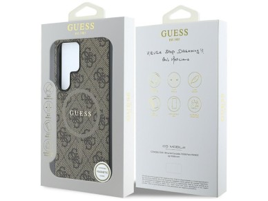 Guess Leather 4G Colored Ring Classic Logo MagSafe Case Samsung Galaxy S25 Ultra brown Guess Leather 4G Colored Ring Classic Logo MagSafe Case Samsung Galaxy S25 Ultra brown
