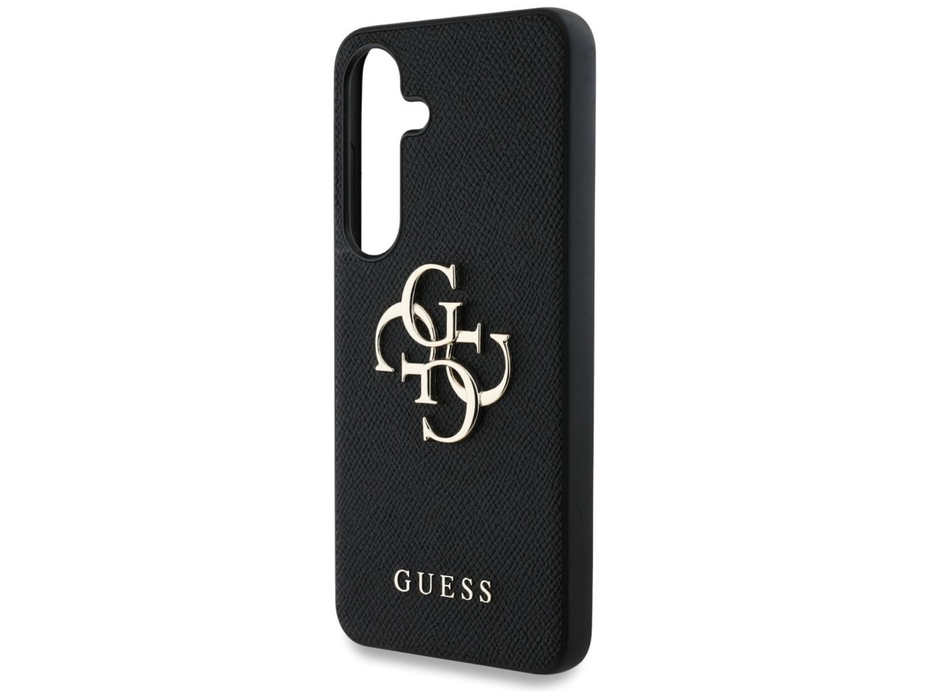 Funda Guess Grained Big 4G Logo Small Classic Logo para Samsung Galaxy S25 Plus negra