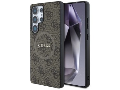 Guess Leather 4G Colored Ring Classic Logo MagSafe Case Samsung Galaxy S25 Ultra brown Guess Leather 4G Colored Ring Classic Logo MagSafe Case Samsung Galaxy S25 Ultra brown