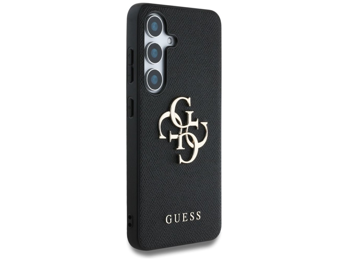 Funda Guess Grained Big 4G Logo Small Classic Logo para Samsung Galaxy S25 Plus negra