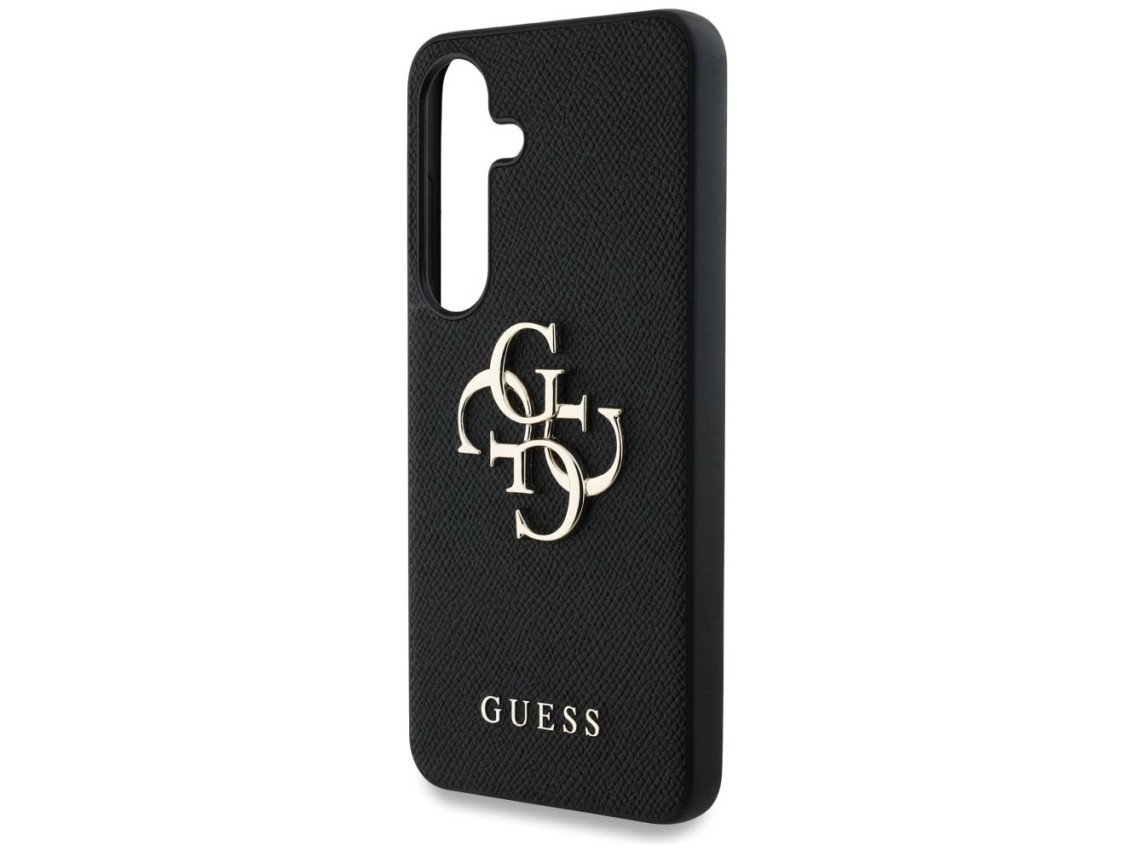Funda Guess Grained Big 4G Logo Small Classic Logo para Samsung Galaxy S25 negra