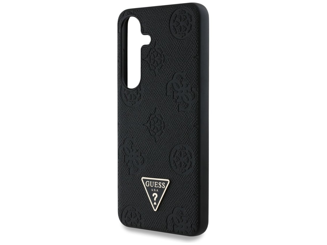 Funda Guess MagSafe con estampado en caliente de peonías y logotipo triangular para Samsung Galaxy S