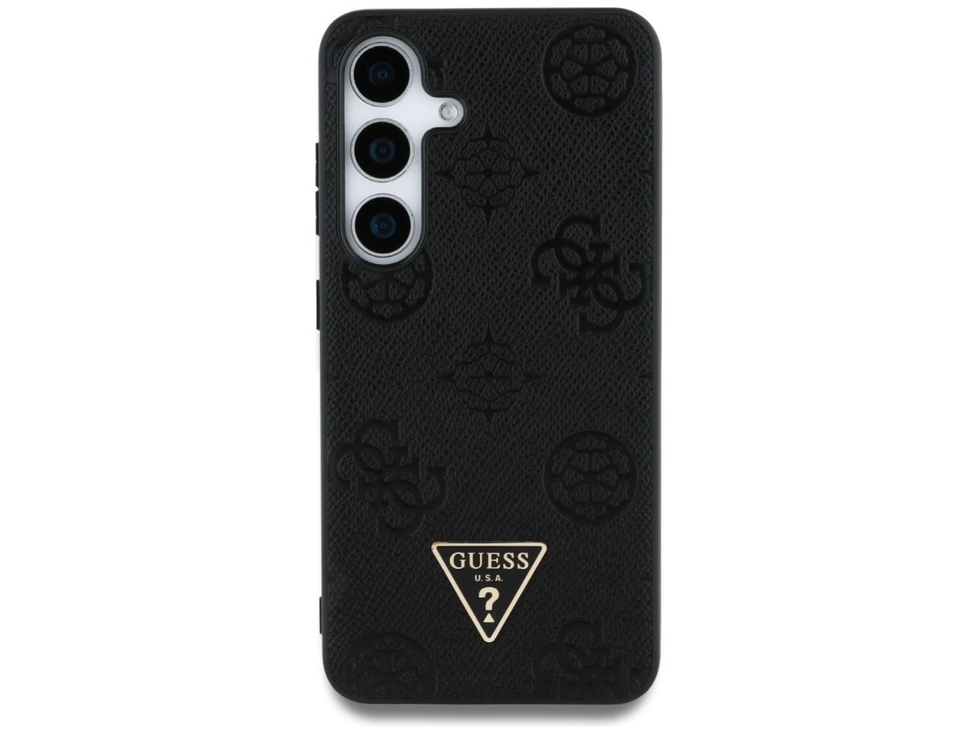 Funda Guess MagSafe con estampado en caliente de peonías y logotipo triangular para Samsung Galaxy S