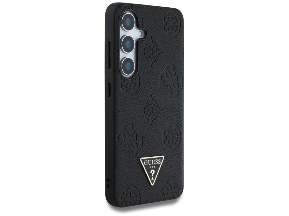 Funda Guess MagSafe con estampado en caliente de peonías y logotipo triangular para Samsung Galaxy S