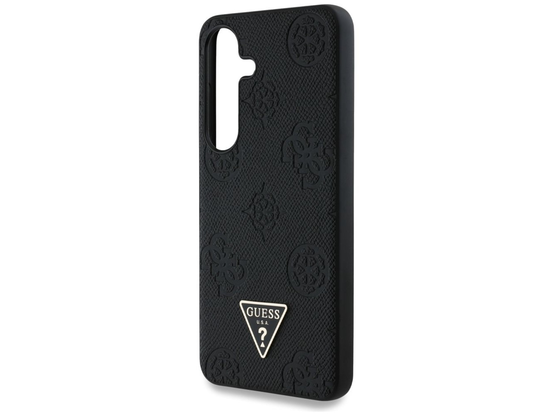 Funda Guess MagSafe con estampado en caliente de peonías y logotipo triangular para Samsung Galaxy S