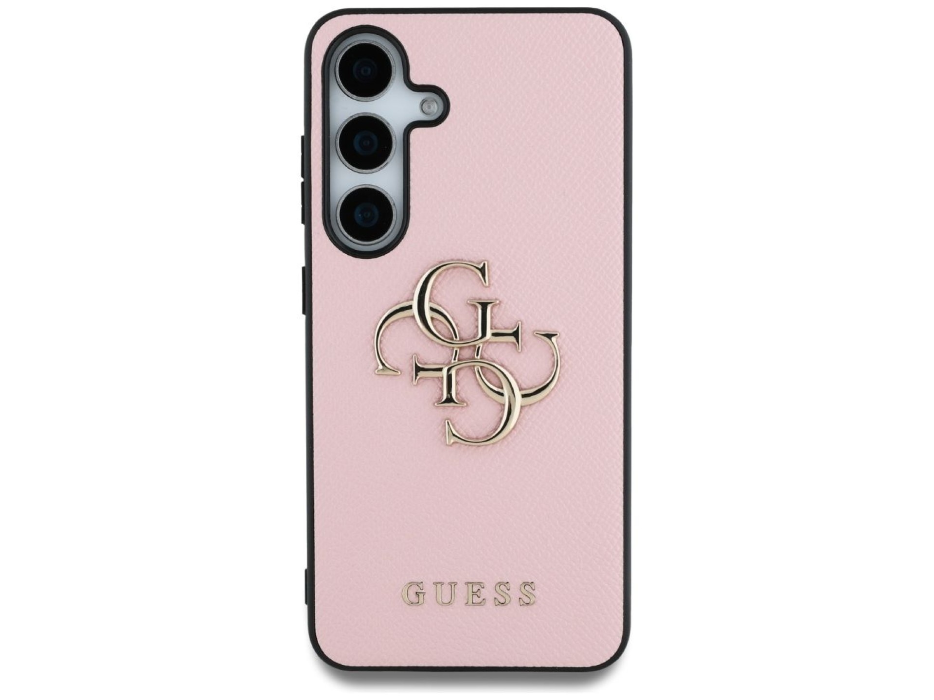 Funda Guess Grained Big 4G Logo Small Classic Logo para Samsung Galaxy S25 Plus rosa