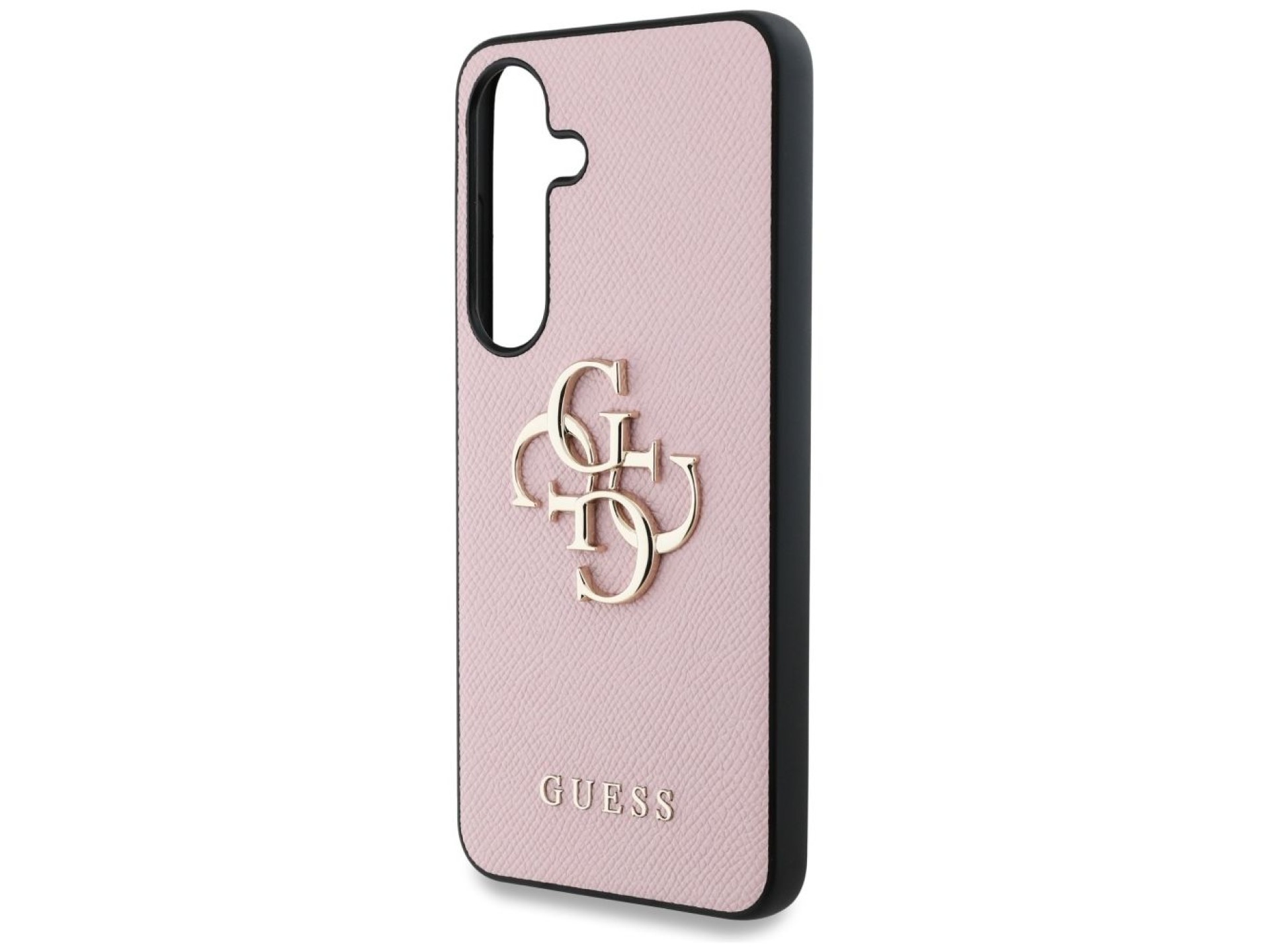 Funda Guess Grained Big 4G Logo Small Classic Logo para Samsung Galaxy S25 Plus rosa