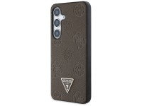 Guess Grained Hot Stamp Peony Pattern Triangle Logo MagSafe Case for Samsung Galaxy S25 - Brown Guess Grained Hot Stamp Peony Pattern Triangle Logo MagSafe Case for Samsung Galaxy S25 - Brown