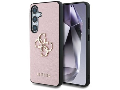 Guess Grained Big 4G Logo Small Classic Logo case for Samsung Galaxy S25 Plus pink Guess Grained Big 4G Logo Small Classic Logo case for Samsung Galaxy S25 Plus pink