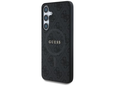 Guess Leather 4G Colored Ring Classic Logo MagSafe Case Samsung Galaxy S25 Plus black Guess Leather 4G Colored Ring Classic Logo MagSafe Case Samsung Galaxy S25 Plus black