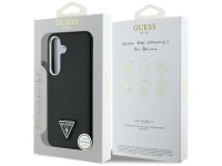 Capa MagSafe com logo triangular texturizado da Guess para Samsung Galaxy S25 - preta Capa MagSafe com logo triangular texturizado da Guess para Samsung Galaxy S25 - preta