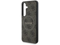 Capa Guess Leather 4G Colored Ring Classic Logo MagSafe para Samsung Galaxy S25 marrom