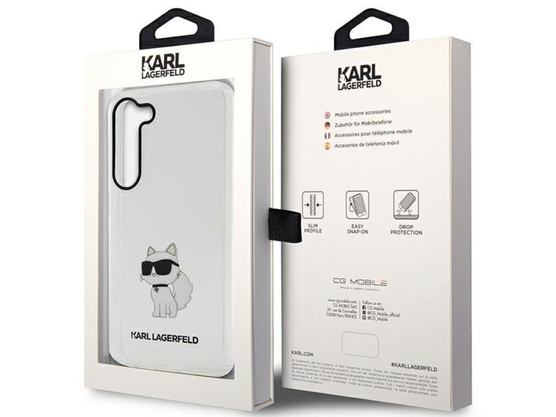 Karl Lagerfeld KLHCS23SHNCHTCT S23 S911 transparent hardcase Ikonik Choupette