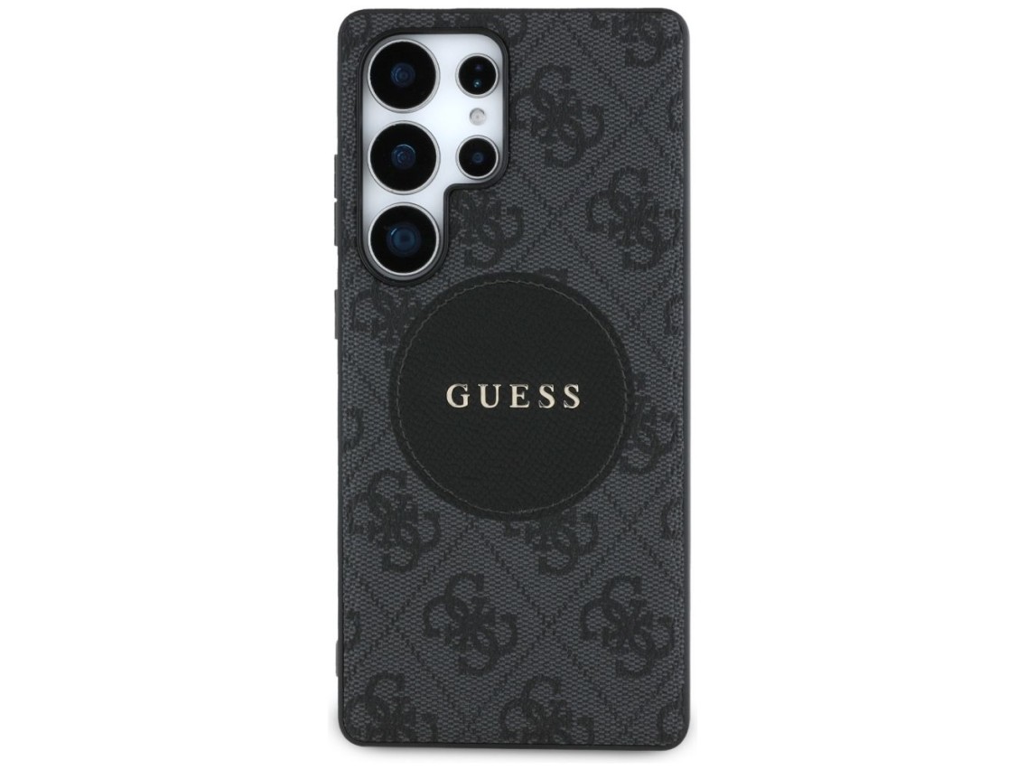 Guess 4G Round Patch Classic Logo MagSafe case for Samsung Galaxy S25 Ultra black