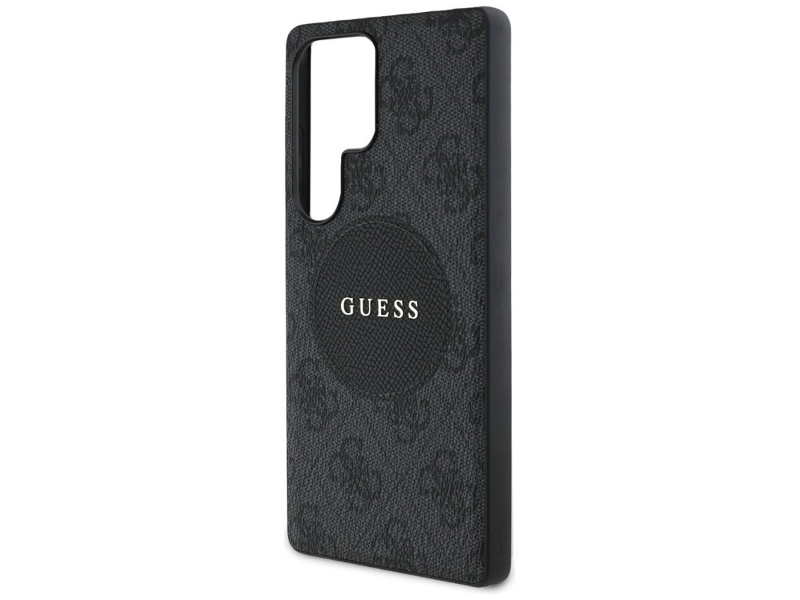 Guess 4G Round Patch Classic Logo MagSafe case for Samsung Galaxy S25 Ultra black