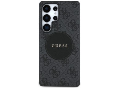 Capa Guess 4G Round Patch Classic Logo MagSafe para Samsung Galaxy S25 Ultra preta Capa Guess 4G Round Patch Classic Logo MagSafe para Samsung Galaxy S25 Ultra preta