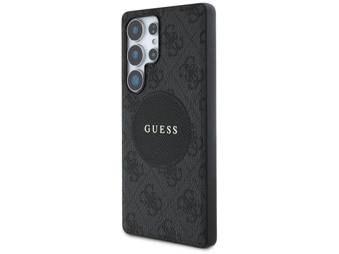 Guess 4G Round Patch Classic Logo MagSafe case for Samsung Galaxy S25 Ultra black