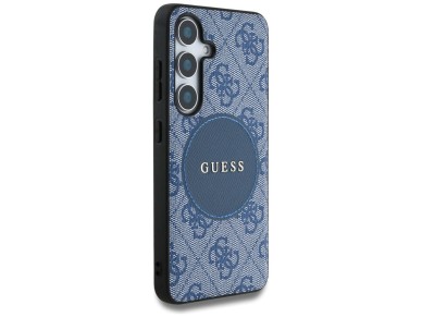 Guess 4G Round Patch Classic Logo MagSafe case for Samsung Galaxy S25 Plus blue Guess 4G Round Patch Classic Logo MagSafe case for Samsung Galaxy S25 Plus blue
