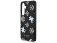 Capa MagSafe Guess 4G com estampa de peônias coloridas para Samsung Galaxy S25, preta. Capa MagSafe Guess 4G com estampa de peônias coloridas para Samsung Galaxy S25, preta.