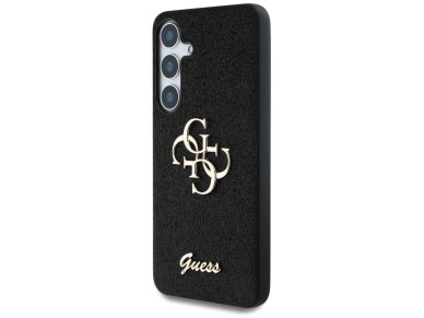 Guess Fixed Glitter Big 4G Metal Logo case for Samsung Galaxy S25 Plus black