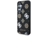 Capa MagSafe Guess 4G com estampa de peônias coloridas para Samsung Galaxy S25, preta. Capa MagSafe Guess 4G com estampa de peônias coloridas para Samsung Galaxy S25, preta.