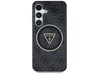 Funda Guess 4G con botones triangulares brillantes y MagSafe para Samsung Galaxy S25 negra Funda Guess 4G con botones triangulares brillantes y MagSafe para Samsung Galaxy S25 negra