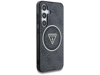 Guess 4G Glitter Triangle Buttons MagSafe case for Samsung Galaxy S25 black Guess 4G Glitter Triangle Buttons MagSafe case for Samsung Galaxy S25 black