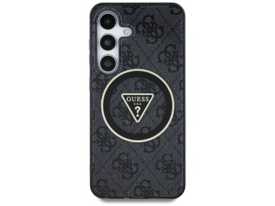 Guess 4G Glitter Triangle Buttons MagSafe case for Samsung Galaxy S25 black Guess 4G Glitter Triangle Buttons MagSafe case for Samsung Galaxy S25 black