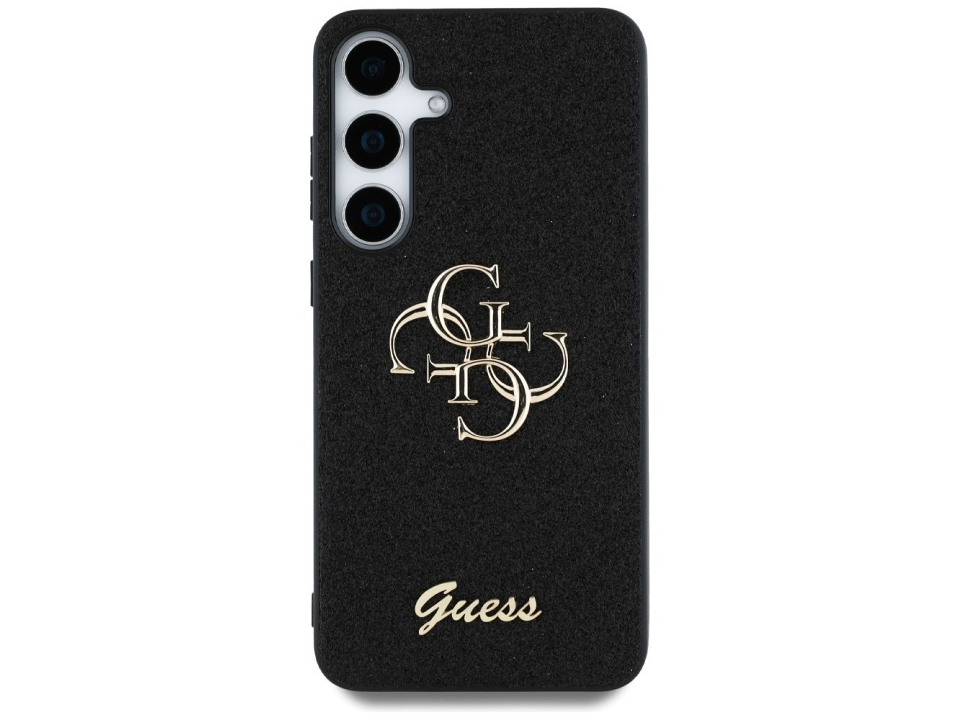 Capa Guess Fixed Glitter Big 4G Metal Logo para Samsung Galaxy S25 Plus preta
