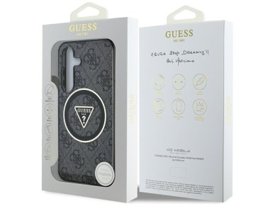 Guess 4G Glitter Triangle Buttons MagSafe case for Samsung Galaxy S25 black Guess 4G Glitter Triangle Buttons MagSafe case for Samsung Galaxy S25 black