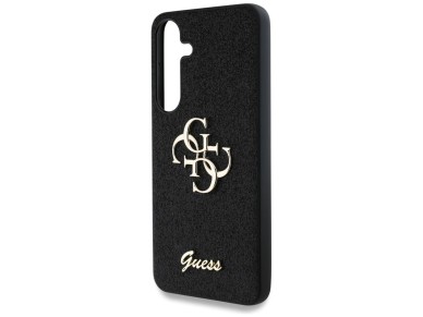 Guess Fixed Glitter Big 4G Metal Logo case for Samsung Galaxy S25 Plus black